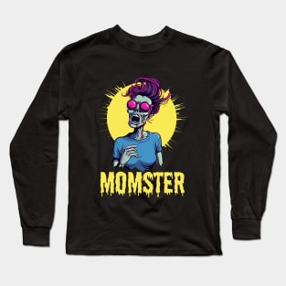 Momster Woemn's Halloween Costume  Zombie Mom Long Sleeve T-Shirt